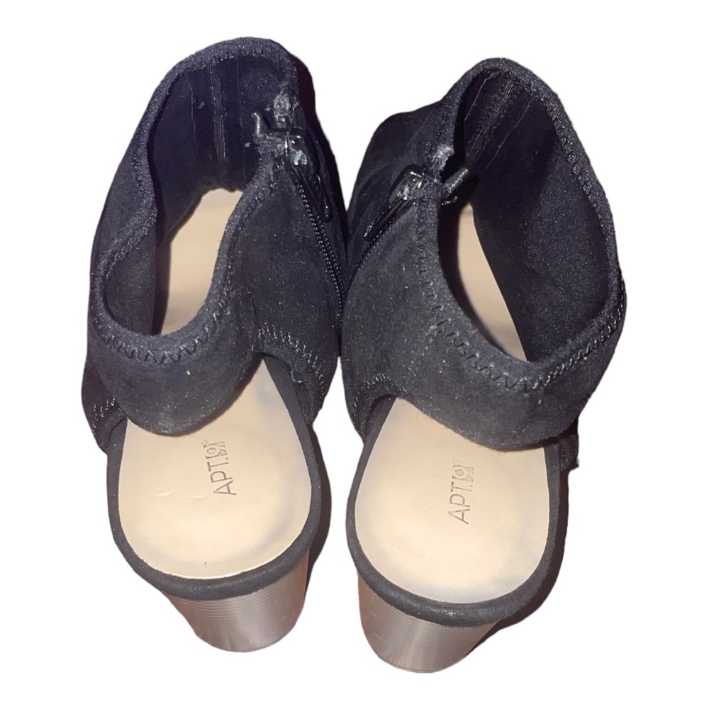 Apt. 9 Women’s Size 8.5 Black Faux Suede Open Toe… - image 8